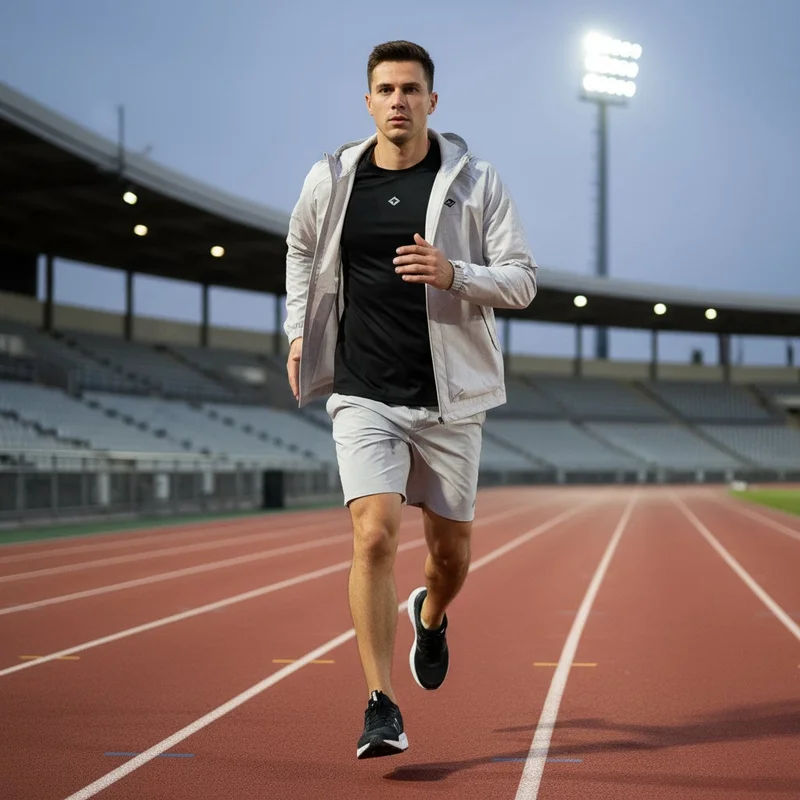 ANTA STG Woven Track Top - UrbanShield Windbreaker Jacket -Basketball White