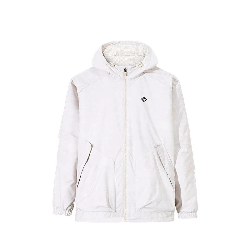 ANTA STG Woven Track Top - UrbanShield Windbreaker Jacket -Basketball White