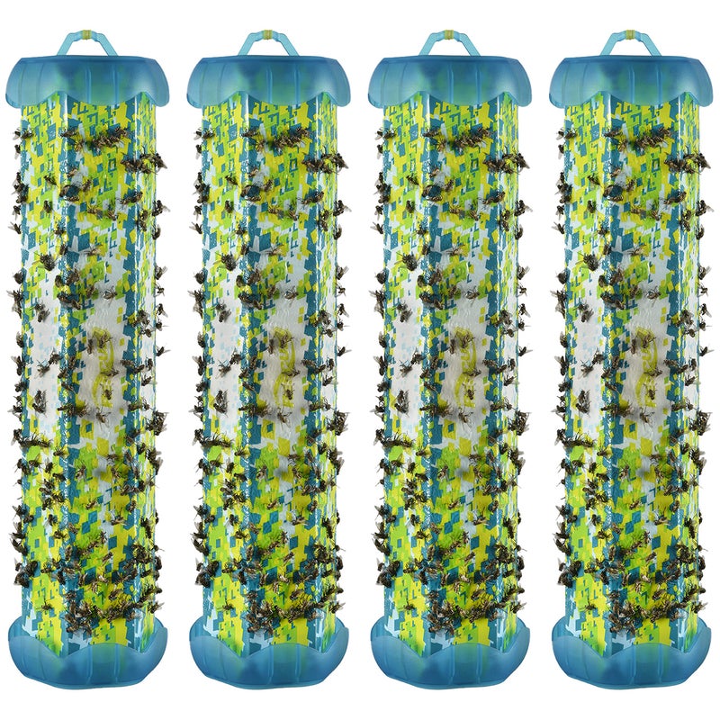 RESCUE! Non-Toxic TrapStik for Flies â€“ Indoor Hanging Fly Trap - 4 Pack - Image 1