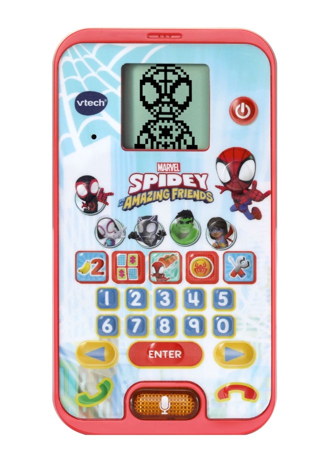 vtech Spidey and His Super Friends Learning Phone (Multicolor) | With the Original Voice of Spidey and Exciting Educational Games | For Children Aged 3-6 Years + - Image 1