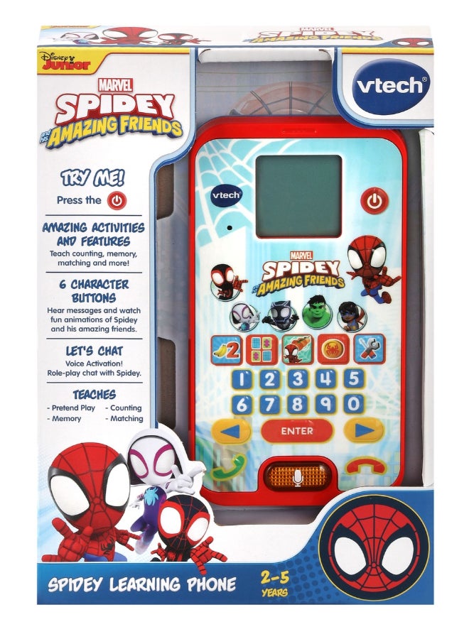 vtech Spidey and His Super Friends Learning Phone (Multicolor) | With the Original Voice of Spidey and Exciting Educational Games | For Children Aged 3-6 Years + - Image 3