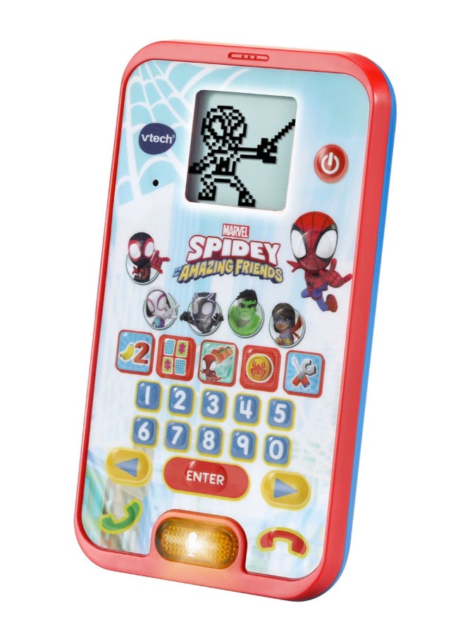 vtech Spidey and His Super Friends Learning Phone (Multicolor) | With the Original Voice of Spidey and Exciting Educational Games | For Children Aged 3-6 Years + - Image 2