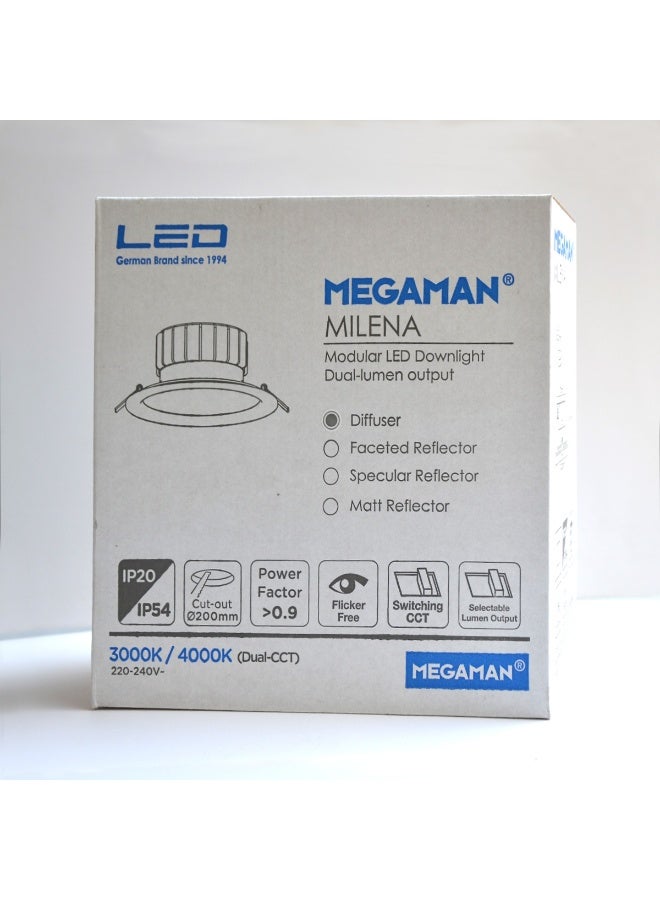 Megaman Dual LED Downlight 18W/23W FDL71600v0 - Warm White/ Cool White(2800K/4000K) - Image 5