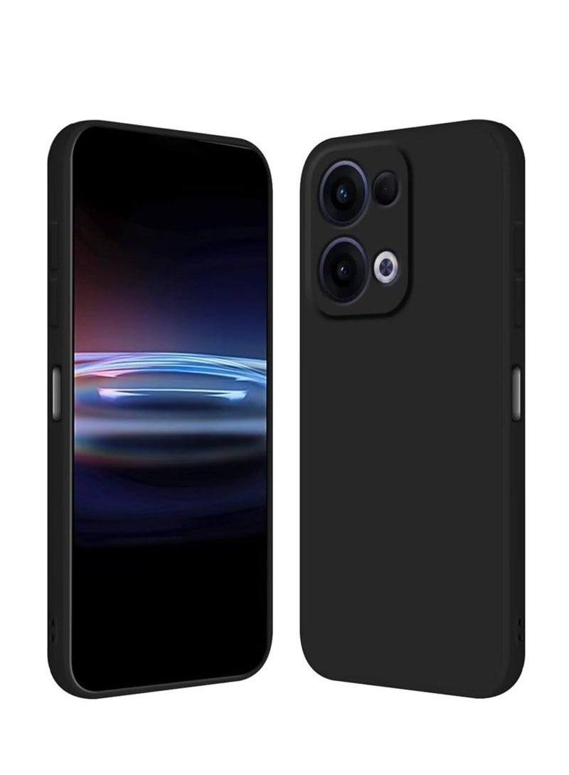 TIGER OPPO Reno 13 5G Case Cover | Soft Silicone Matte Finish Back Cover | Inner Fabric Lining | Shockproof Protective Case for OPPO Reno 13 6.5-Inch | Durable & Lightweight Design  Black - Image 2