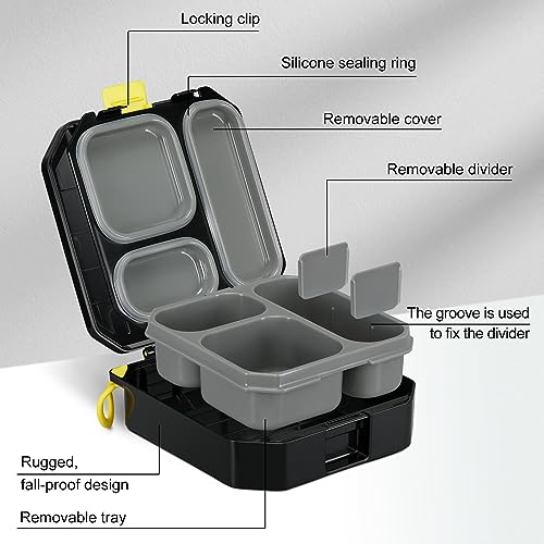 wiwens Bento Lunch Box for Kids with 12oz Soup Thermo Leak-Proof Lunch Food Container with 5 Compartment Thermo Hot Food Jar and Insulated Lunch Bag for Kid Toddler Girls Boys to School - Image 2