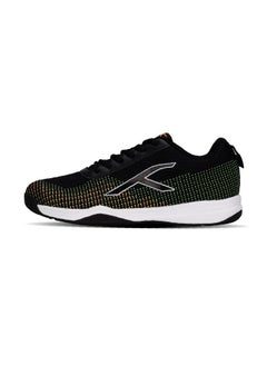 HUNDRED Unisex-Adult Blade Lite Badminton Shoes (Non Marking) | Also Perfect For Squash, Table Tennis, Volleyball, Basketball & Indoor Sports | Lightweight & Durable (Black/Orange/White,6 Uk)  - Image 1