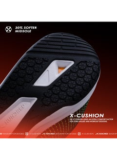 HUNDRED Unisex-Adult Blade Lite Badminton Shoes (Non Marking) | Also Perfect For Squash, Table Tennis, Volleyball, Basketball & Indoor Sports | Lightweight & Durable (Black/Orange/White,6 Uk)  - Image 3