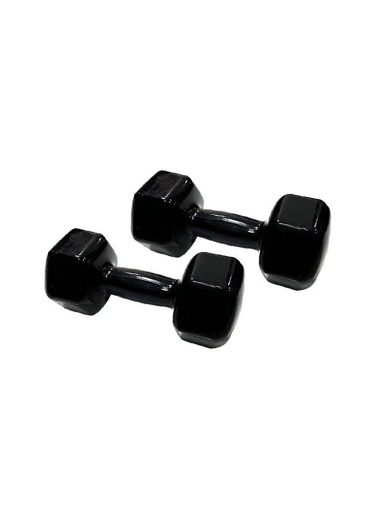 York Hex Vinyl Dumbbell 5Kg Black Db2121 - Image 1