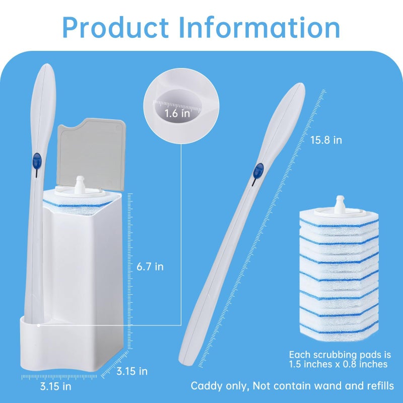 TEITEAI Holder for Clorox Toilet Wand, Compatible with Clorox Toilet Wand Holder only, White & Gray - Image 5