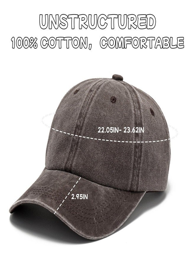 QFE 4 Pack Vintage Baseball Cap Hats for Men Women Dad Hat Trucker Blank Denim Adjustable Cotton Unconstructed Plain Washed Caps Distressed Golf Classic Low Profile Soft Beige+Yellow+Khaki+Darkgray - Image 4