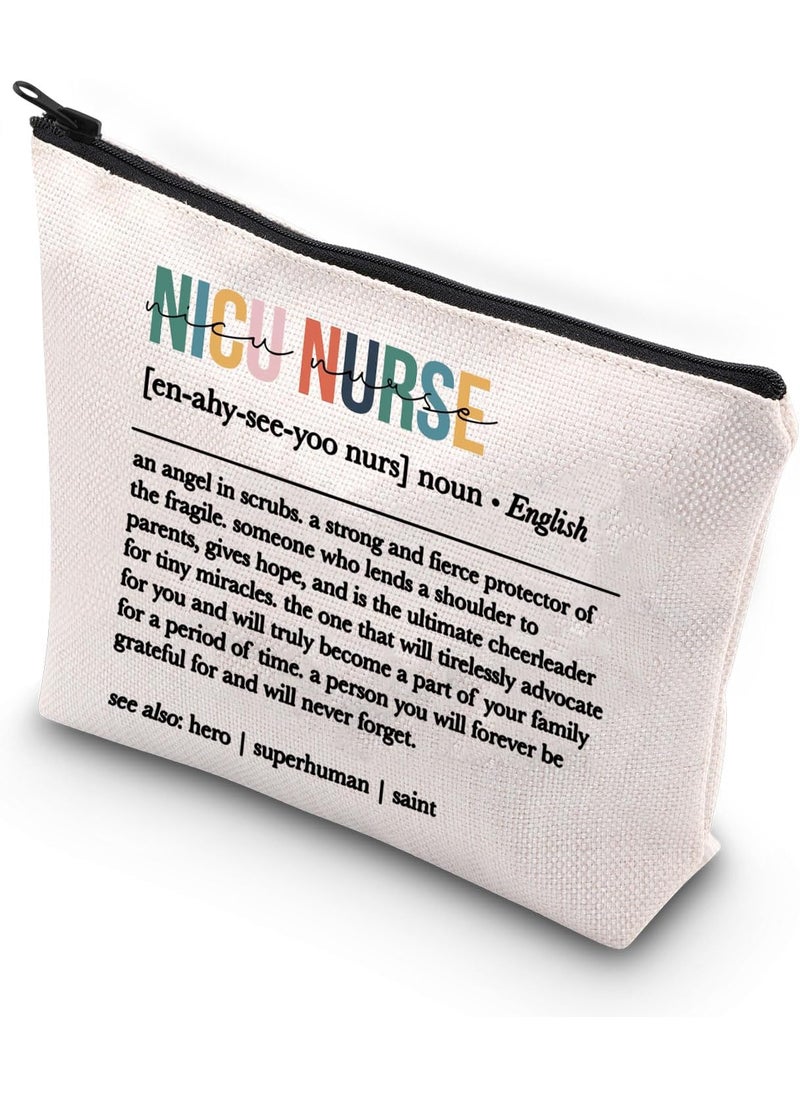 WCGXKO - WCGXKO Nicu Nurse Gifts Neonatal Nurse Gift Pediatric Nurse Gift Nicu Nurse Zipper Pouch Makeup Bag (nicu saint) - Image 1