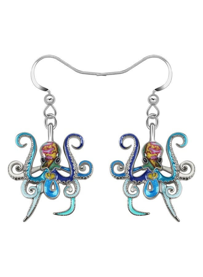 Newei Cute Enamel Whale Octopus Jellyfish Shark Earrings Seahorse Dangle Beach Jewelry for Women Girls Sea Animals Gifts, Enamel, No Gemstone - Image 1