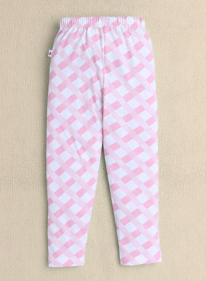 BUMZEE بيجامة نوم قطنية بأكمام طويلة للبنات من بامزي، لون أبيض ووردي - من سنتين إلى ثلاث سنوات (Peb10251F-wht) - Image 5