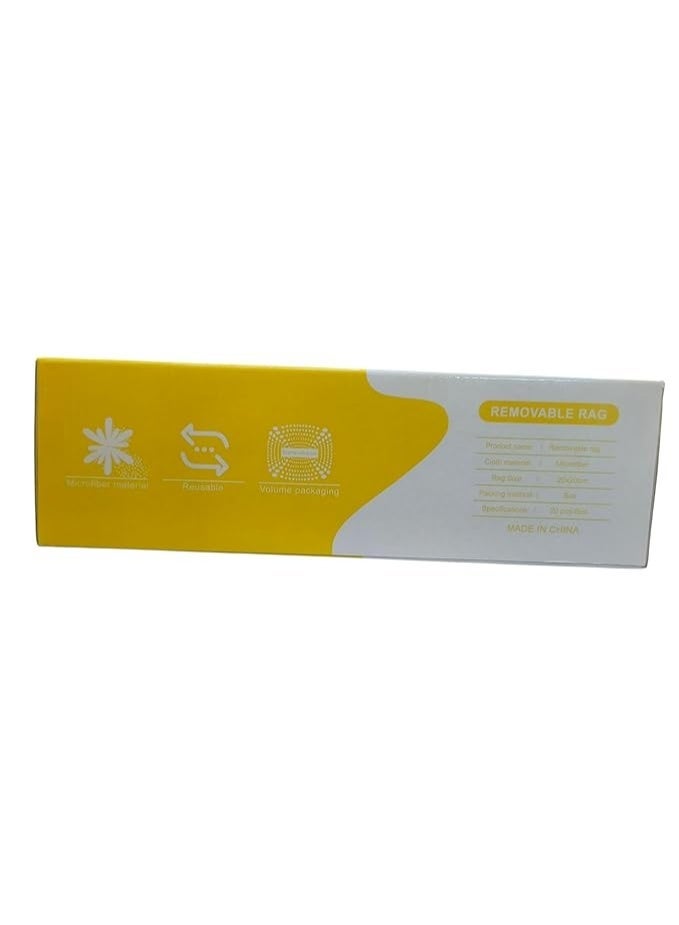 Microfiber Cleaning Cloths – 20 Pack – Yellow - Image 3