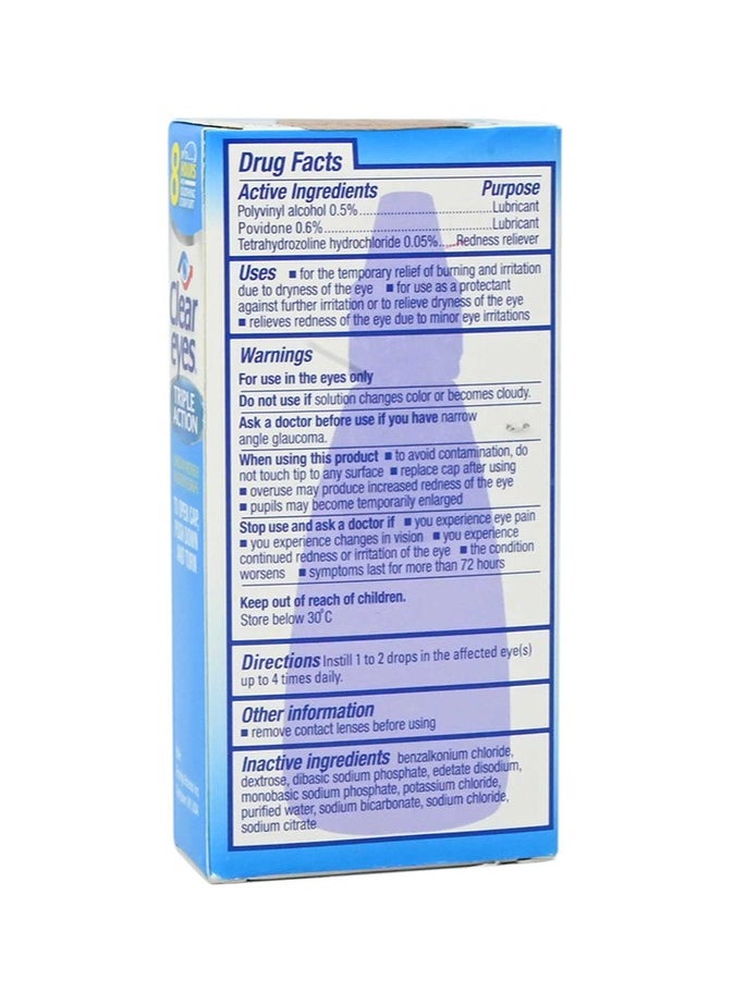 Clear Eyes Triple Action Eye Drops 15ml  - Image 2