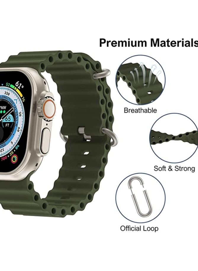 Sport New Silicone Band Compatible with Apple Watch Ultra Ocean 38/40/41mm Strap for iWatch Series Ultra 8 7 6 5 SE - Image 3