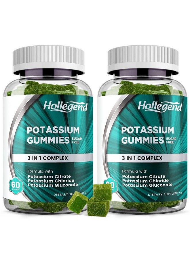 Hollegend - Potassium 3 In 1 Complex Gummies Sugar Free New Formula With 99Mg Potassium Citrate Potassium Chloride Potassium Gluconate Leg Cramps & Muscle Supplements 120 Chewables - Image 1