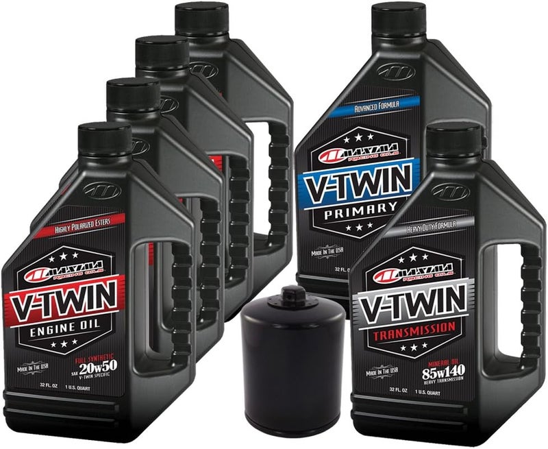 VTTOCK14 Complete Engine Oil Change Kit for V-Twin Full Synthetic Harley Davidson Twin Cam, 6 quart