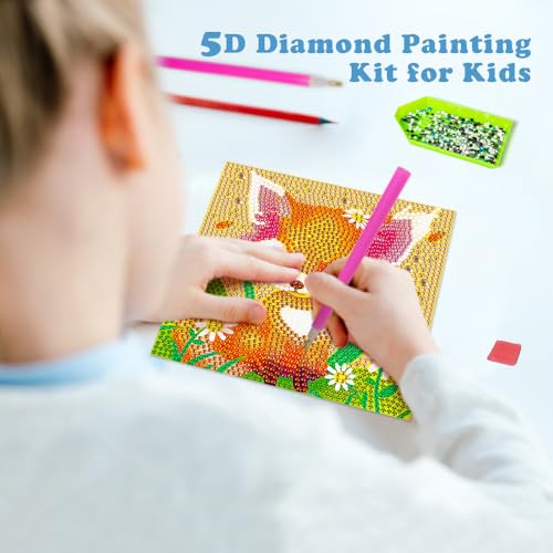 Labeol Diamond Art Kits for Kids Crafts for Girls Ages 6-8-10-12 Easy to DIY Creative Diamond Art Sticker Craft by Numbers Kits for Kids and Adult Beginners (Classic) - Image 4