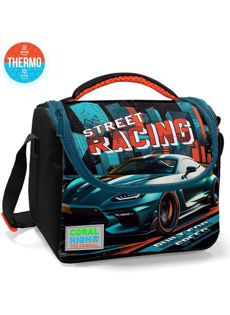 CORAL HIGH Kids Black Nefti Race Car Thermo Lunch Box 11765  - Image 3