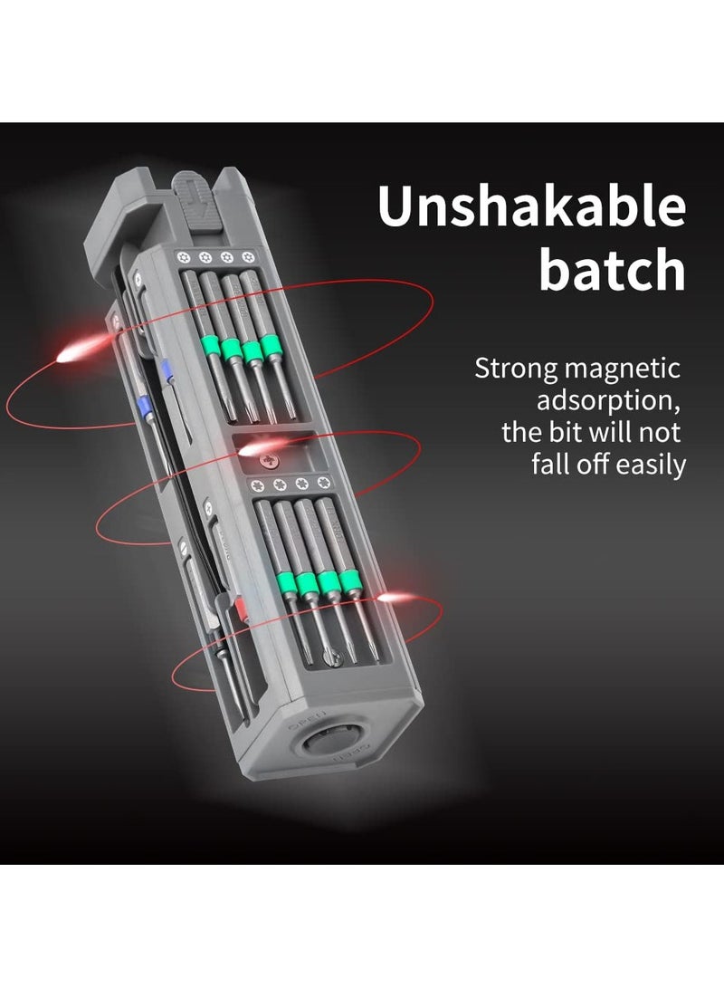 Precision Screwdriver Set, 31 in 1 Mini Magnetic Screwdriver Set, 31 Pcs Manual Screwdriver Tools, Professional Micro Screwdriver for Repairing Phone/Computer/Watch/Eyeglass/Game Console - Image 2