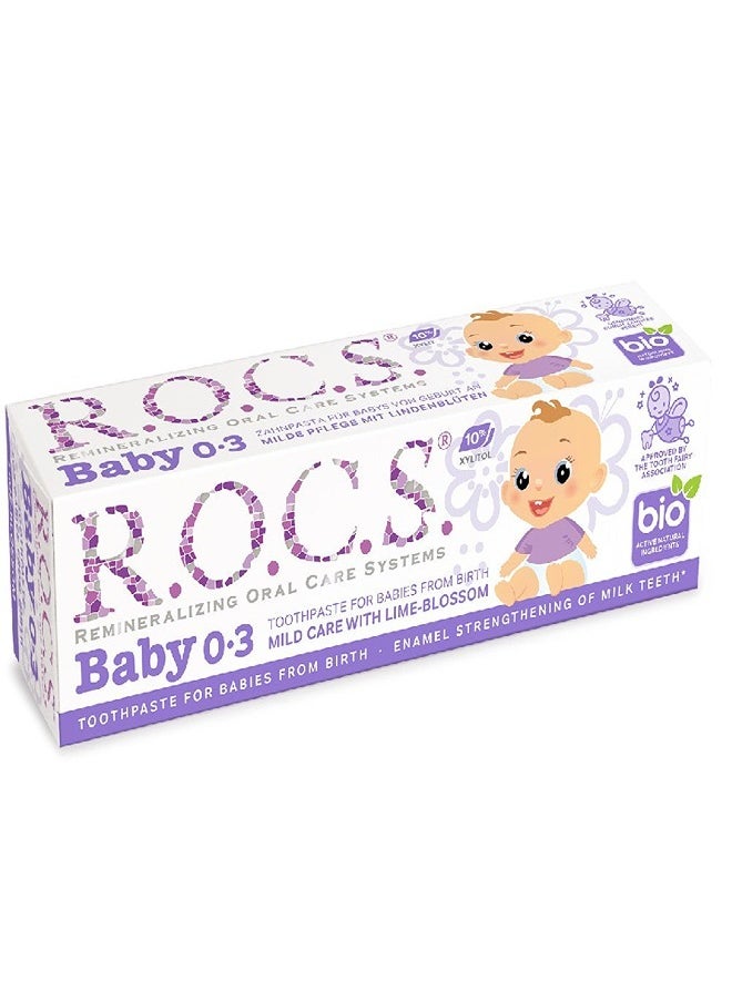 Rocs - Rocs Baby 0.3 Toothpaste Lime Blossom 35Ml - Image 1