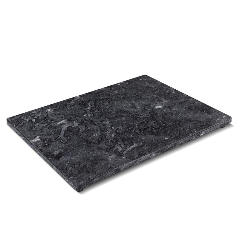 Flexzion Rectangular Marble Cheese Board  115 x 15 Inch Black Marble Serving Board for Baking Charcuterie Pastry Trivet  NonStick Heat Resistant Marble Cutting Boards for Kitchen