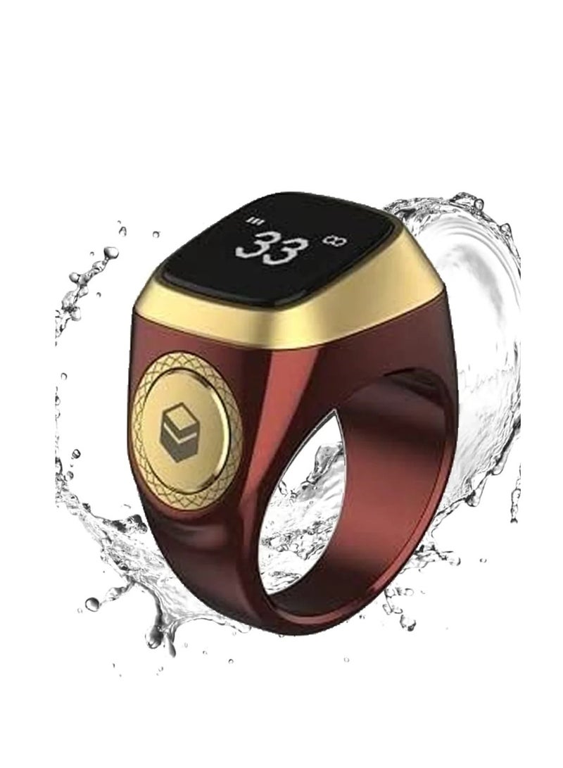UMEOX Smart Tasbih Plastic Zikr Lite Ring Brown 18MM - Image 2