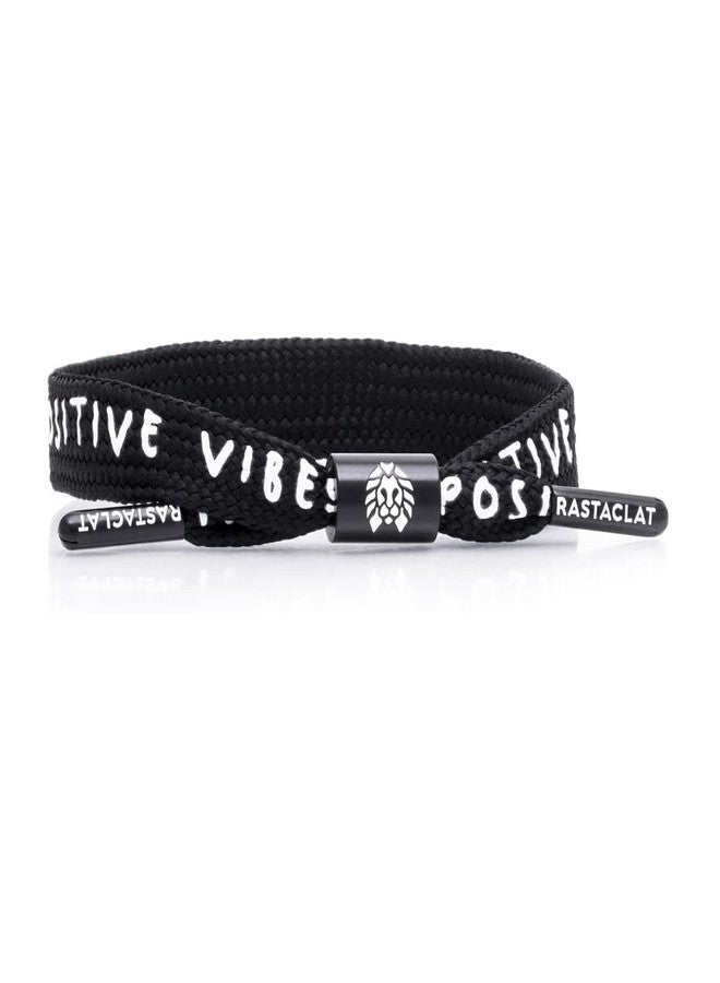 Rastaclat سوار راستاكلات التحفيزي للرجال والنساء - سوار أسود بأجواء إيجابية | سوار حبل فردي قابل للتعديل والتكديس مصنوع يدويًا (متوسط/كبير) - Image 1