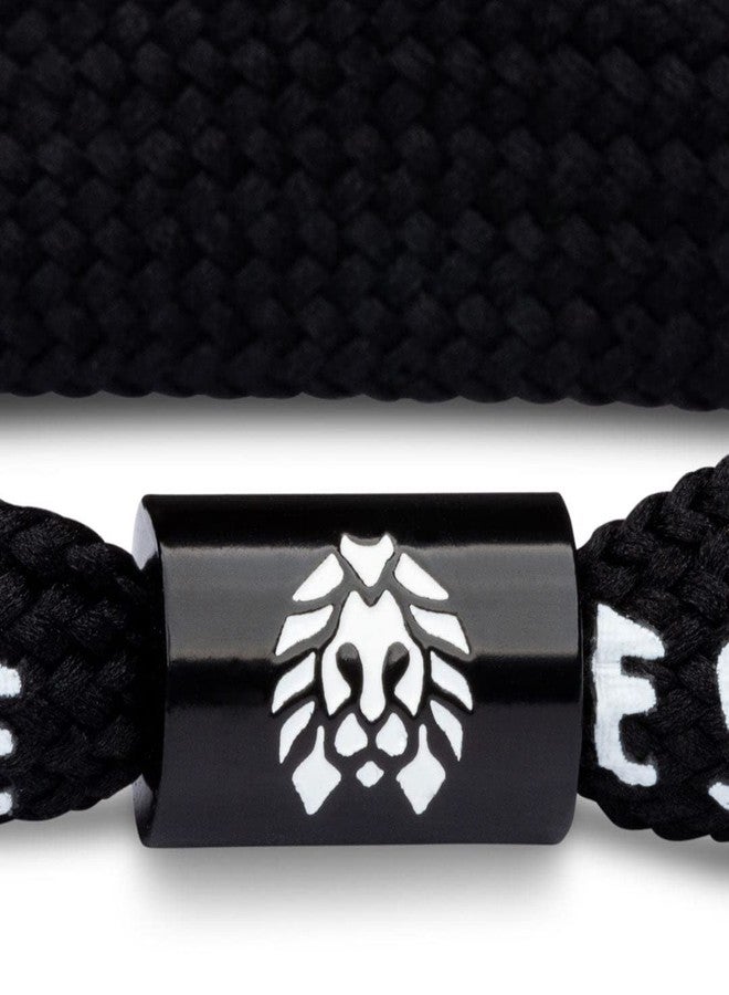 Rastaclat سوار راستاكلات التحفيزي للرجال والنساء - سوار أسود بأجواء إيجابية | سوار حبل فردي قابل للتعديل والتكديس مصنوع يدويًا (متوسط/كبير) - Image 4
