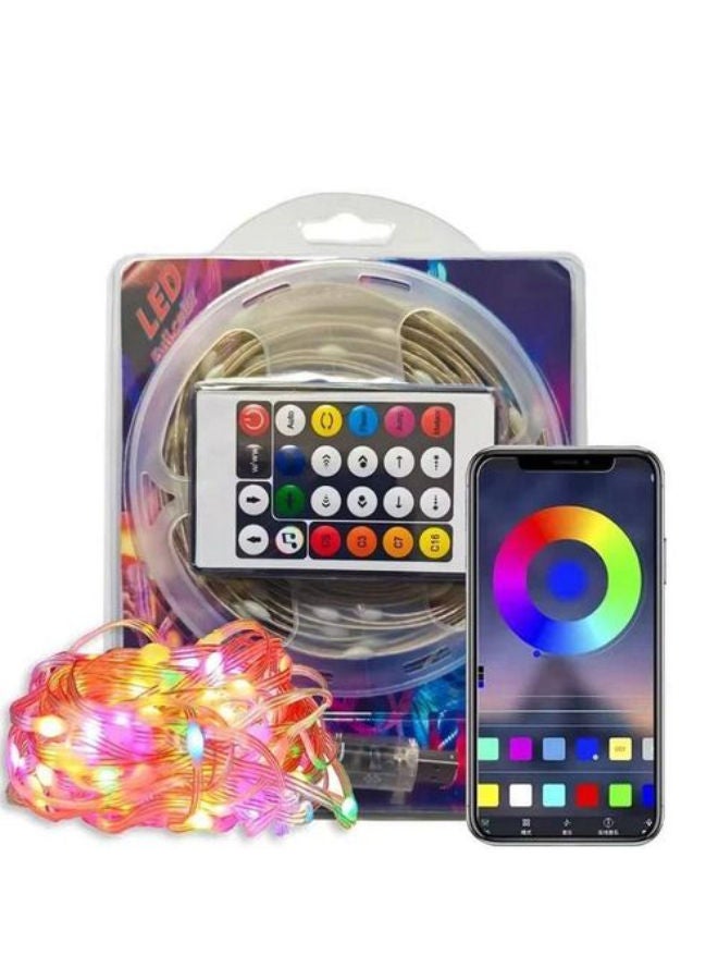 شريط إضاءة LED مع جهاز تحكم عن بعد - مصابيح RGB ذكية - Image 1