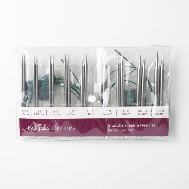 KnitPicks Knit Picks Options Metal Stainless Steel Interchangeable Circular Knitting Needle Set (Reflections Stainless Steel) - Image 2