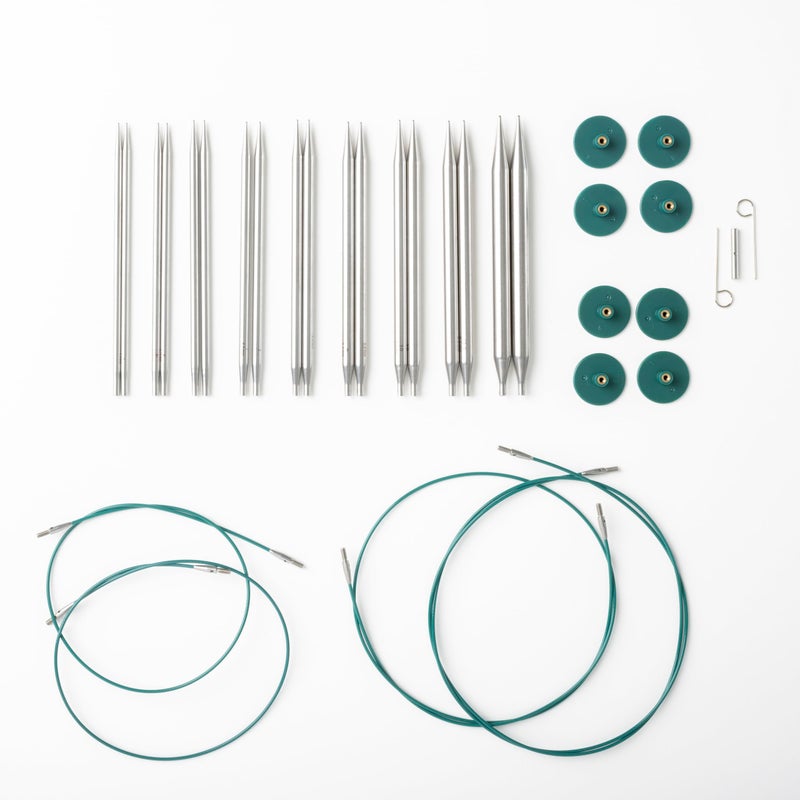 KnitPicks Knit Picks Options Metal Stainless Steel Interchangeable Circular Knitting Needle Set (Reflections Stainless Steel) - Image 1