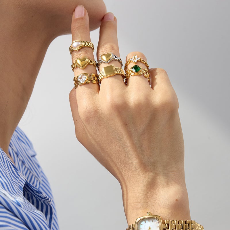 Jieding Watch Band Ring Titanium Steel Does Not Fade Female Niche Design Ring Stainless Steel Jewelry Rings - Image 3