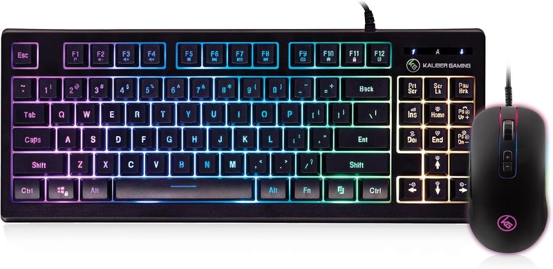 Iogear Kaliber Gaming KORONA Kore Compact RGB Keyboard and Mouse Combo - Image 1