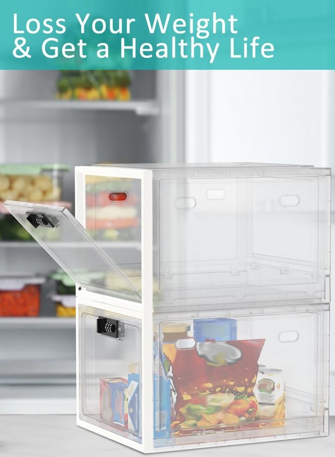 biliitim Medicine Lock Box for Safe Medication, Lockable Storage Cabinet for Fridge Food/Electronics Safe, Phone Jail Lock Box with Combination Code for Home/Dorms/Office Storage Lockers - Image 2