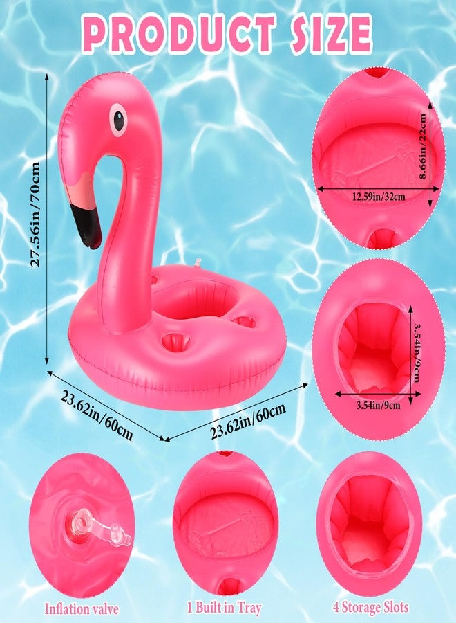FillTouch حامل مشروبات عائم FillTouch للمسبح، بار كابانا عائم، حامل مشروبات لجاكوزي للبالغين، ملحقات مسبح قابلة للنفخ (فلامنجو) - Image 2