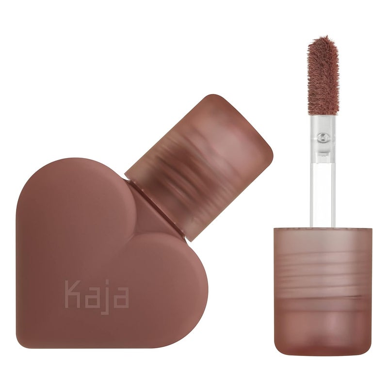 Kaja Lip Mousse - Love Swipe 03 Everygirl | with Raspberry Seed Oil and Vitamin E, Buildable, Blendable, Moisturizing, Velvet Finish, Weightless Texture, Deep Shades, 0.22 Oz