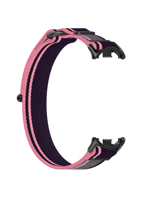 Xinyuan Shuntong Is Suitable For Xiaomi Mi Band 8NFC Wild Trail Woven Strap Mi Band8 Double Section Loop Nylon Strap-Color:Pink With Purple