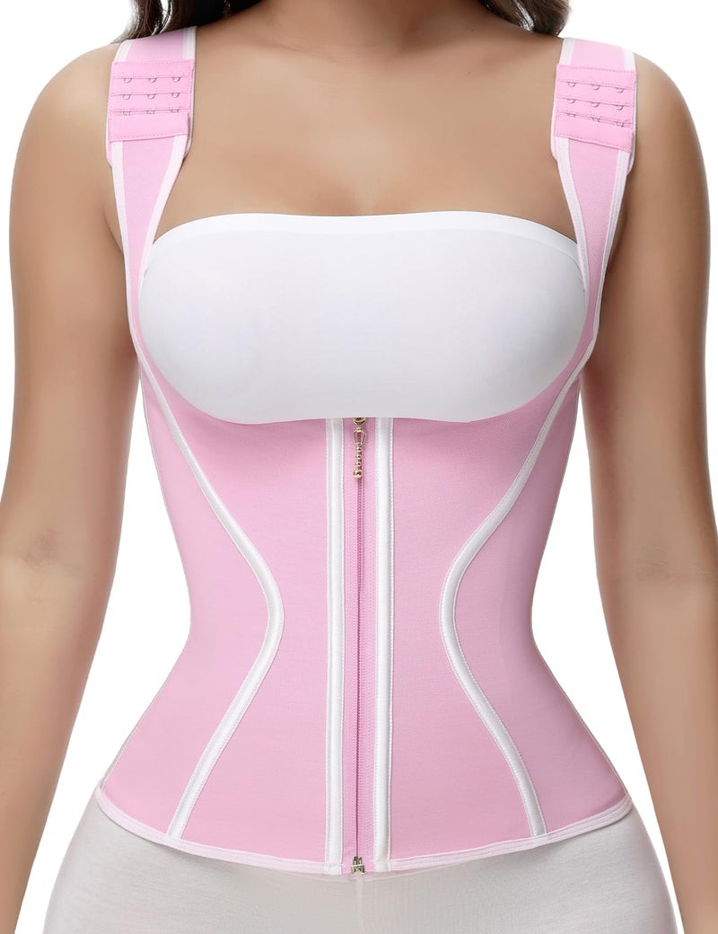 SHAPSHE Waist Trainer for Women Tummy Control Corset Sport Workout Body Shaper Vest for Women Postpartum Gym with straps