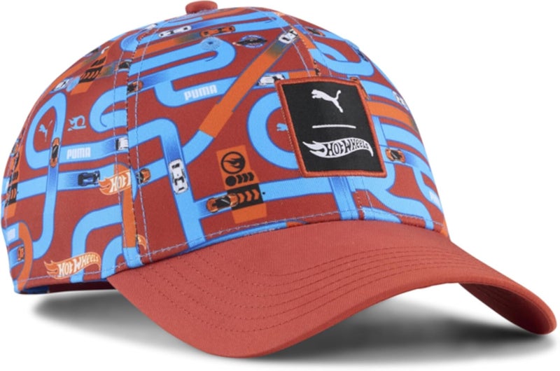 Puma x HOT WHEELS BB Cap Jr Red Fire-AOP