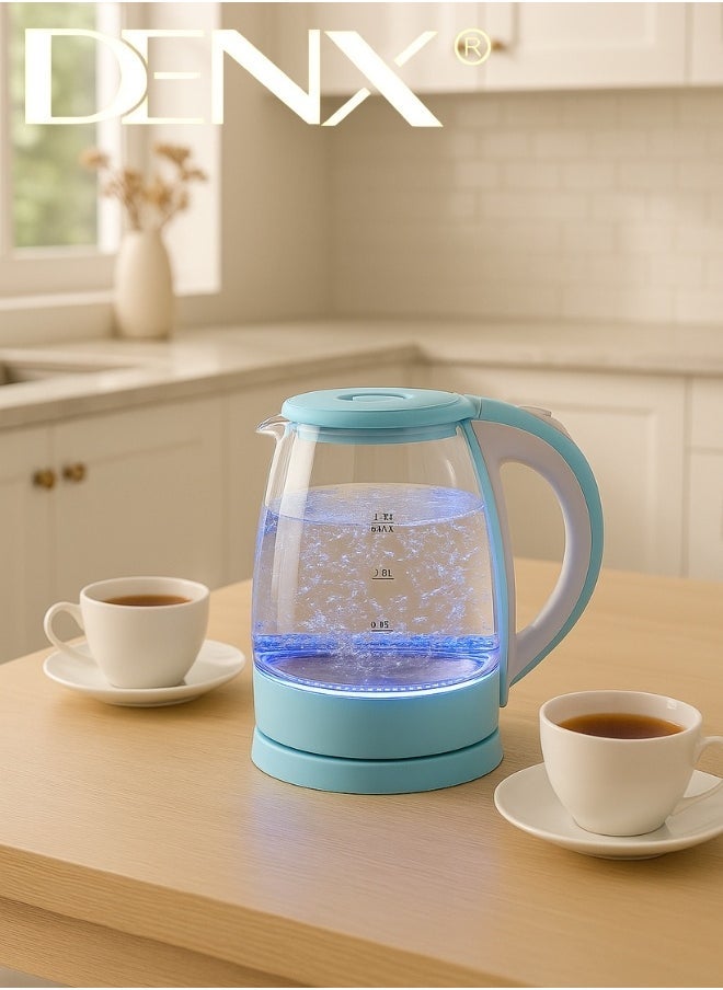 Denx Glass Electric Kettle With Led Light , 1.8L, 1500W - Image 2