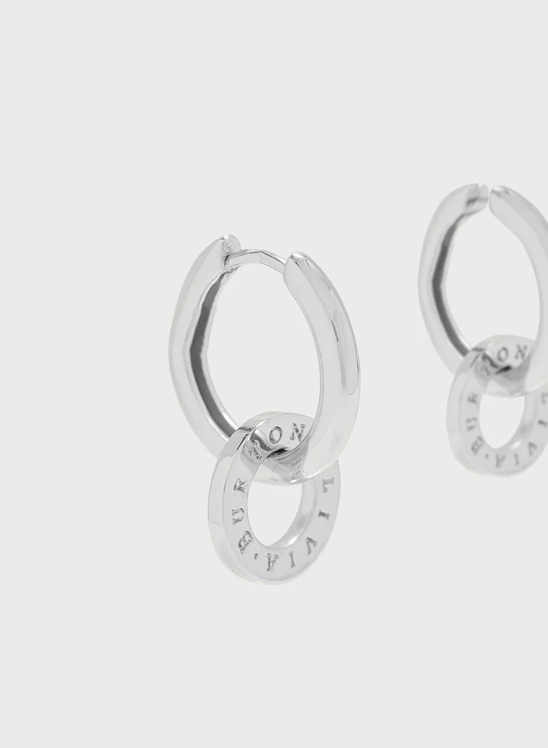 OLIVIA BURTON Interlink Huggies Drop Earrings