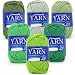 YARFOFUN 6 Pack Cotton Crochet Yarn for Beginners Olive Avocado Green with EasytoSee Stitches - Image 2