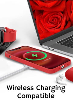 MIGOFAST Liquid Silicone Gel Cover with Full Body Protection Anti-Scratch Shockproof Case Compatible with iPhone 12 Pro Max  - Image 4