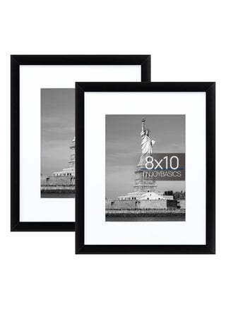 ENJOYBASICS 8x10 Picture Frame  Display Poster 5x7 with Mat or 8x10 Without Mat  Wall Gallery Photo Frames  Black  2 Pack - pzsku/ZF362F9833FD5211B1A72Z/45/1749717961/23a2bab8-ce23-4ed5-afe1-c72a37daf854