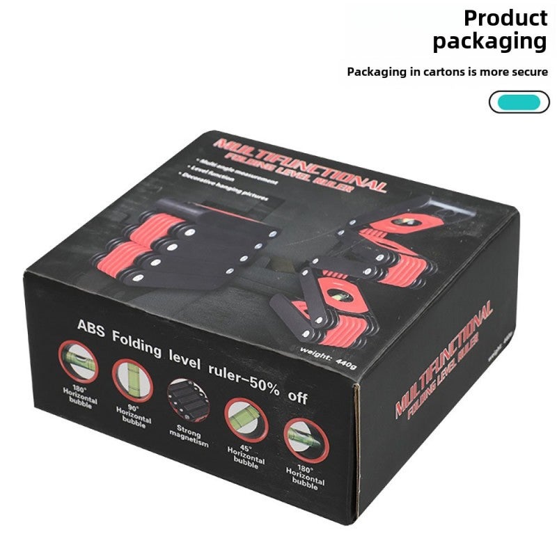 Foldable Level With 3-5 Bubbles High Accuracy - Magnetic Balance Multi-Angle Level For Home Decor, Woodworking And Carpentry Projects - Image 4