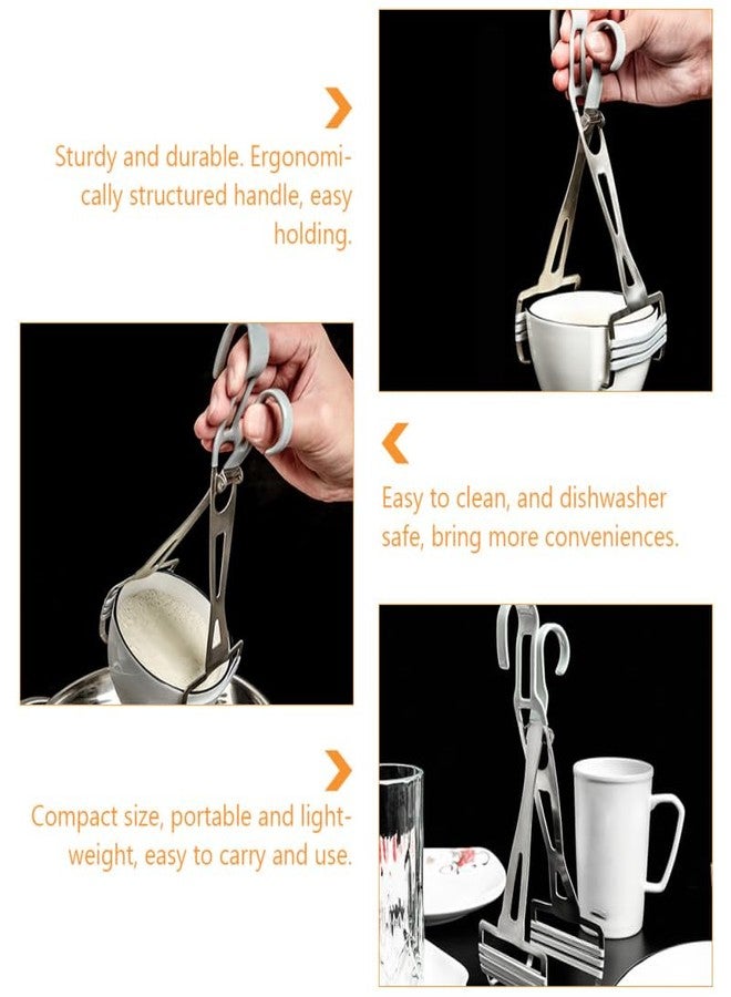 Hemoton Folding Dish Plate Clip Tongs Anti-Scalding Hot Bowl Gripper Food-Grade Kitchen Tool 9.84X3.54X0.78In Lightweight Portable for Safe Handling and Easy Cleaning - Image 5
