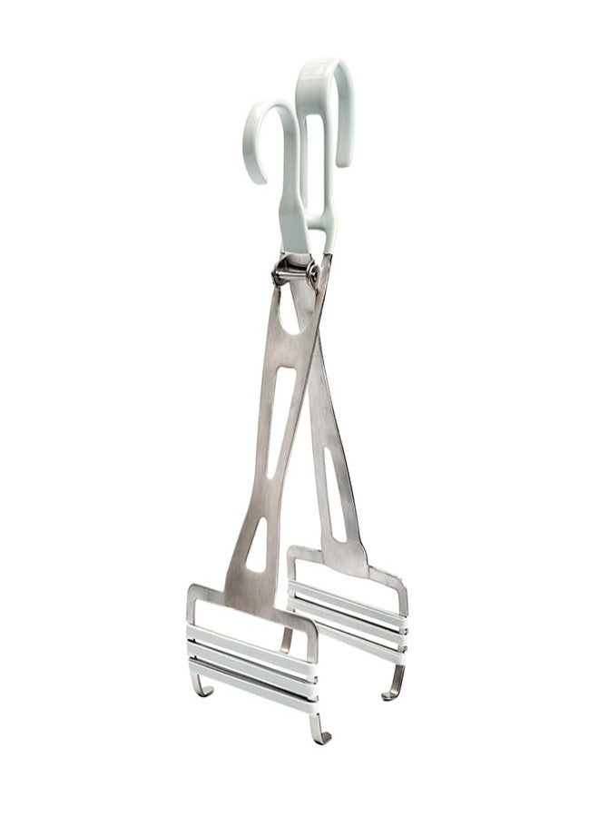 Hemoton Folding Dish Plate Clip Tongs Anti-Scalding Hot Bowl Gripper Food-Grade Kitchen Tool 9.84X3.54X0.78In Lightweight Portable for Safe Handling and Easy Cleaning - Image 1