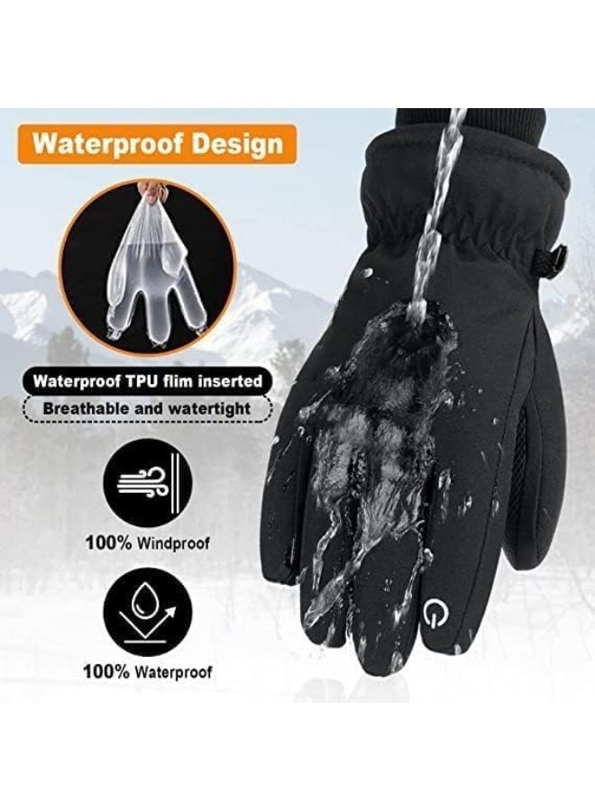 Winter Ski Gloves, Waterproof Touchscreen Snowboard Gloves, Windproof Warm Snow Gloves,f or Skiing, Snowboarding, Running and Cycling, One Size - Image 4